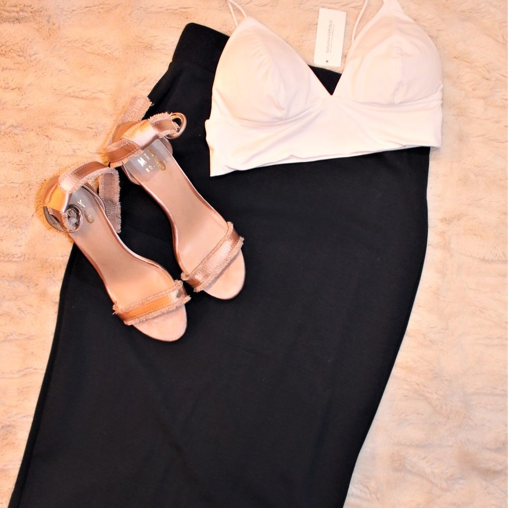Navy Pencil Skirt